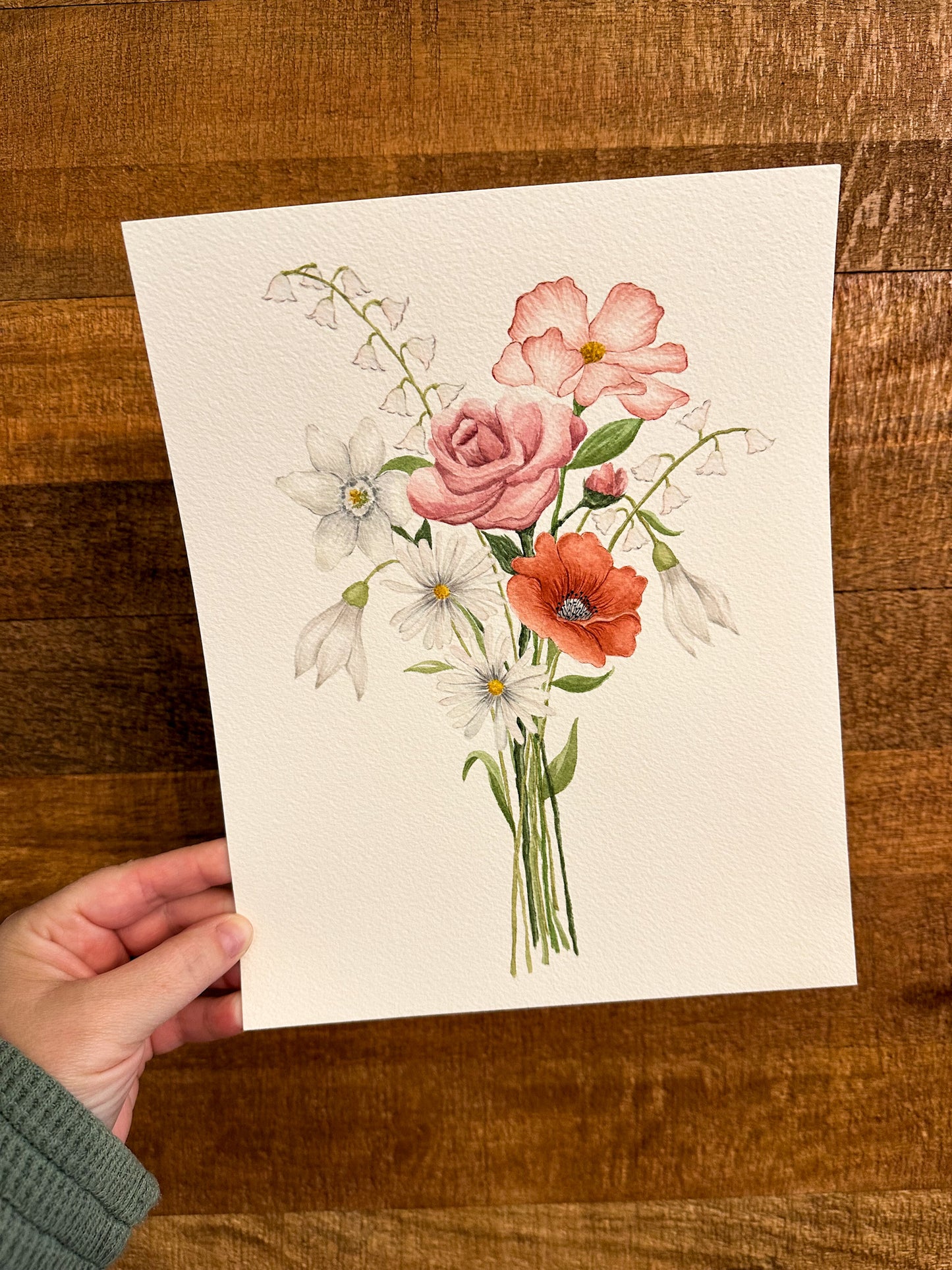 Custom Watercolor Birth Flower Bouquet