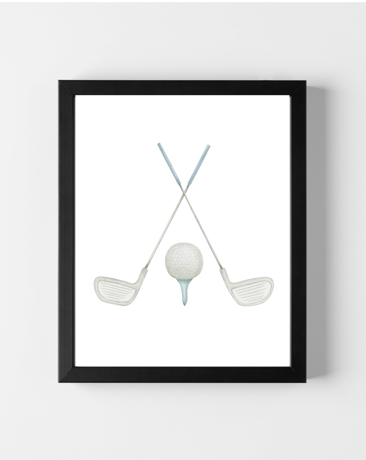 Sports Watercolor Digital Download - Golf Clubs