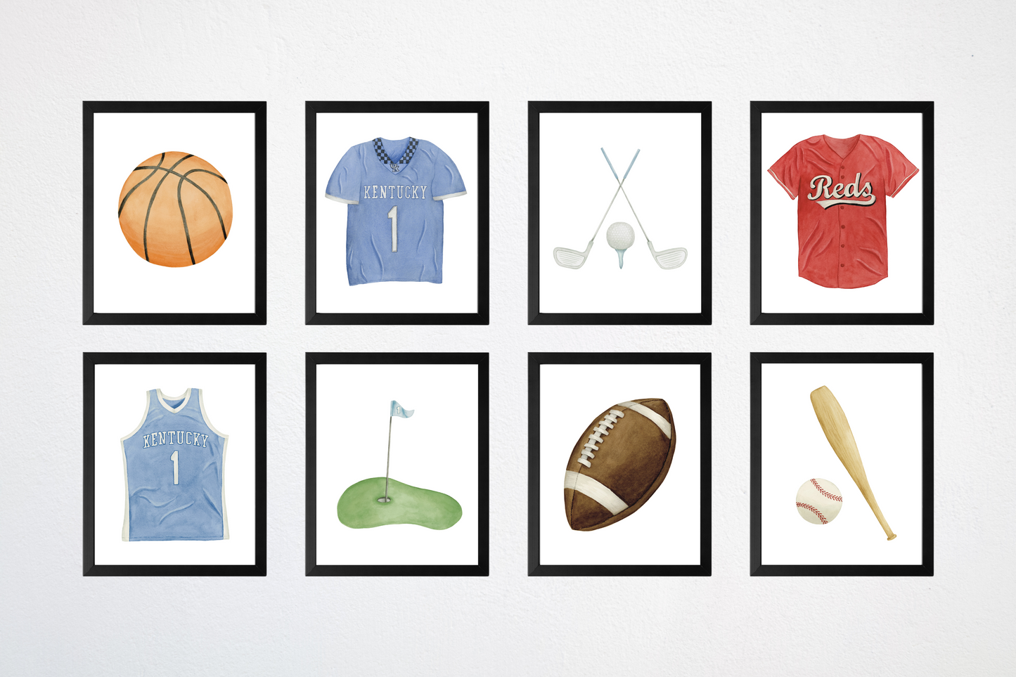 Sports Watercolor Print - Football