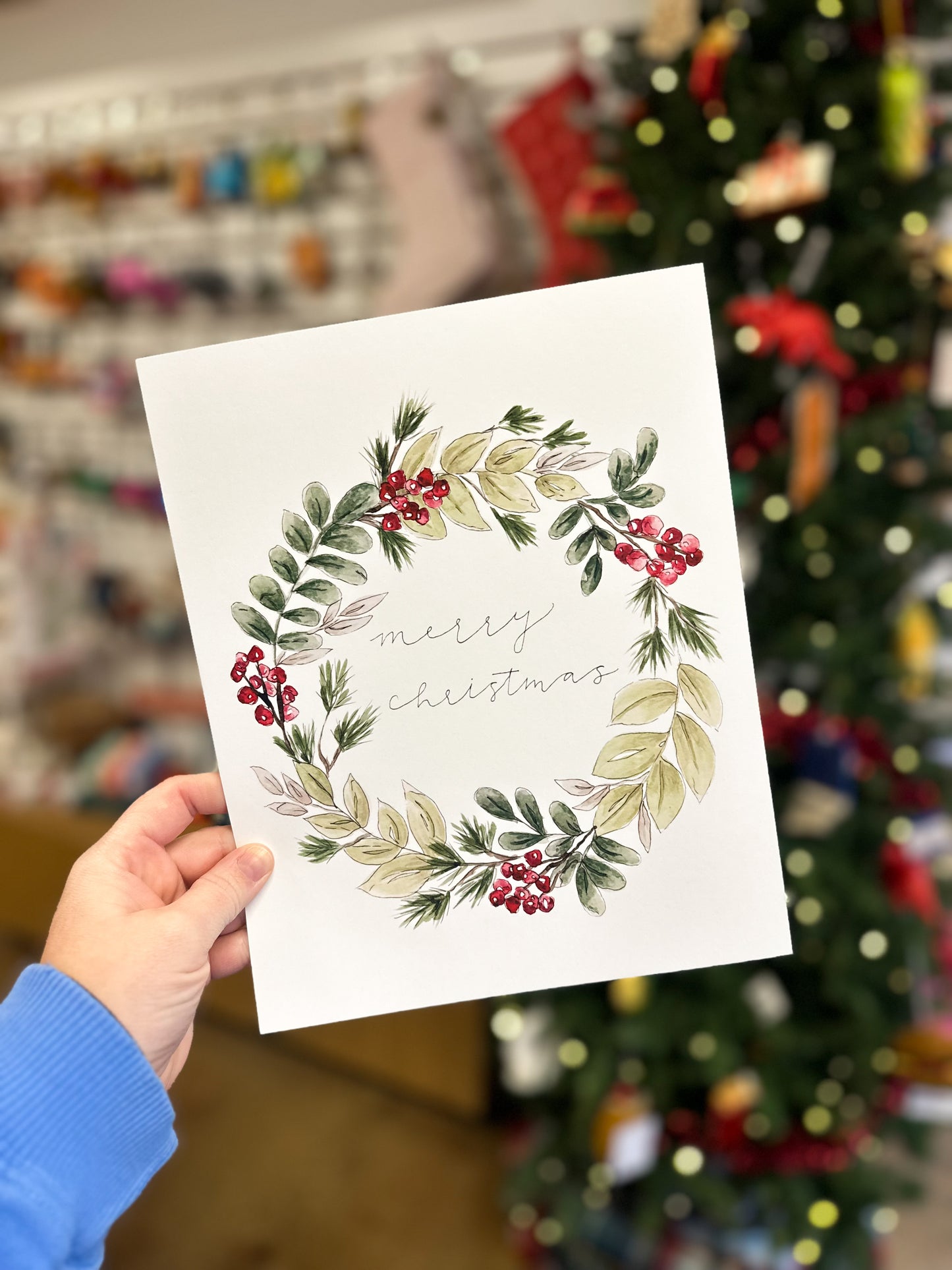Christmas Wreath Print