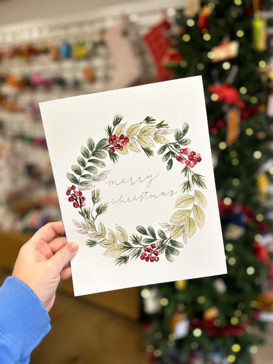 Christmas Wreath Print