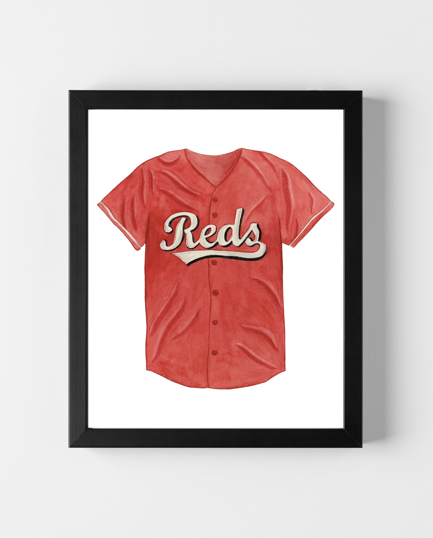 Reds Baseball Jersey Print - Digital Download