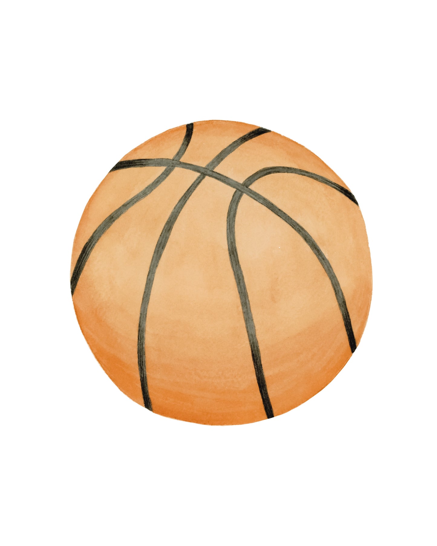 Sports Watercolor Print - Basketball