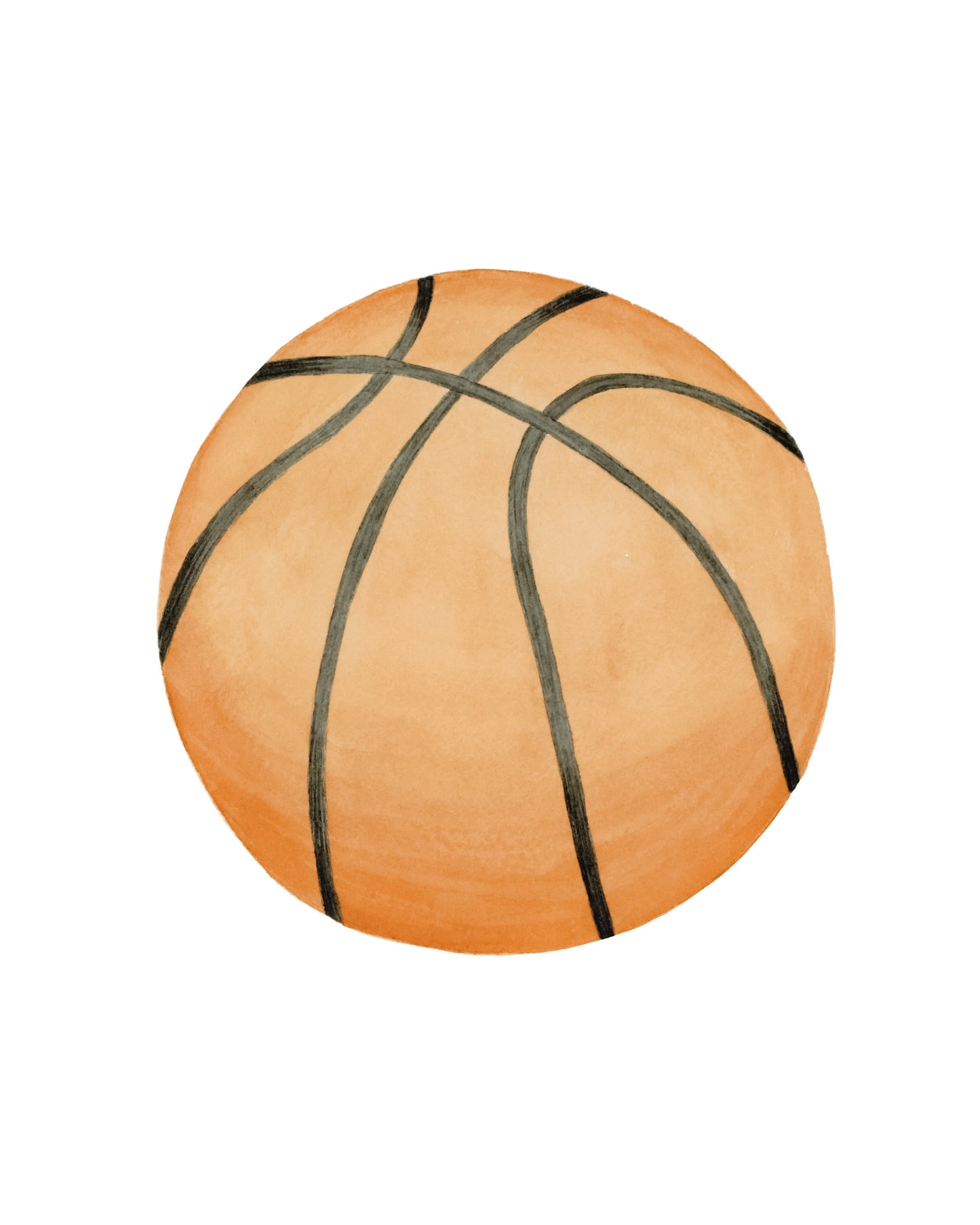 Sports Watercolor Digital Download - Basketball