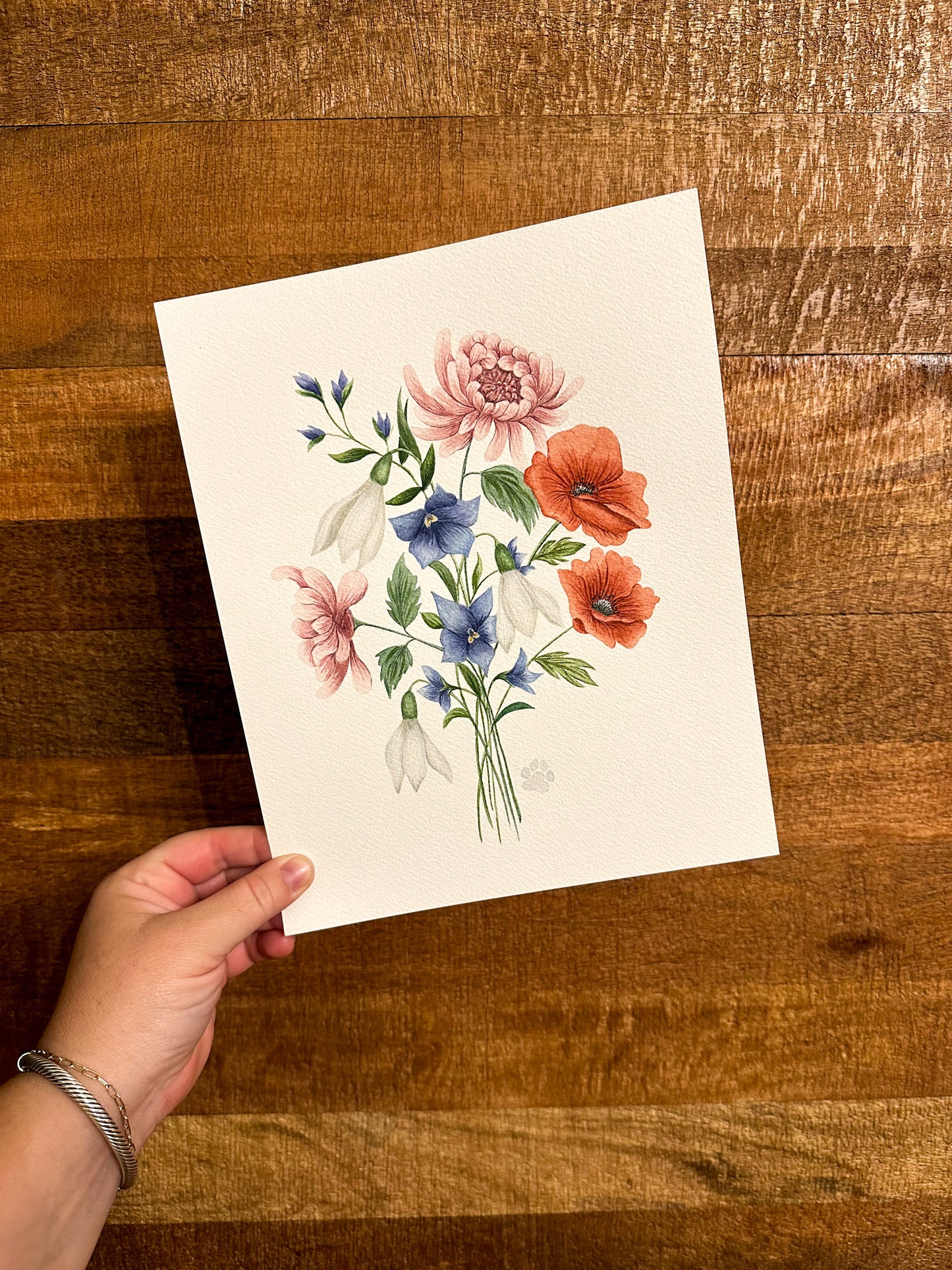 Custom Watercolor Birth Flower Bouquet