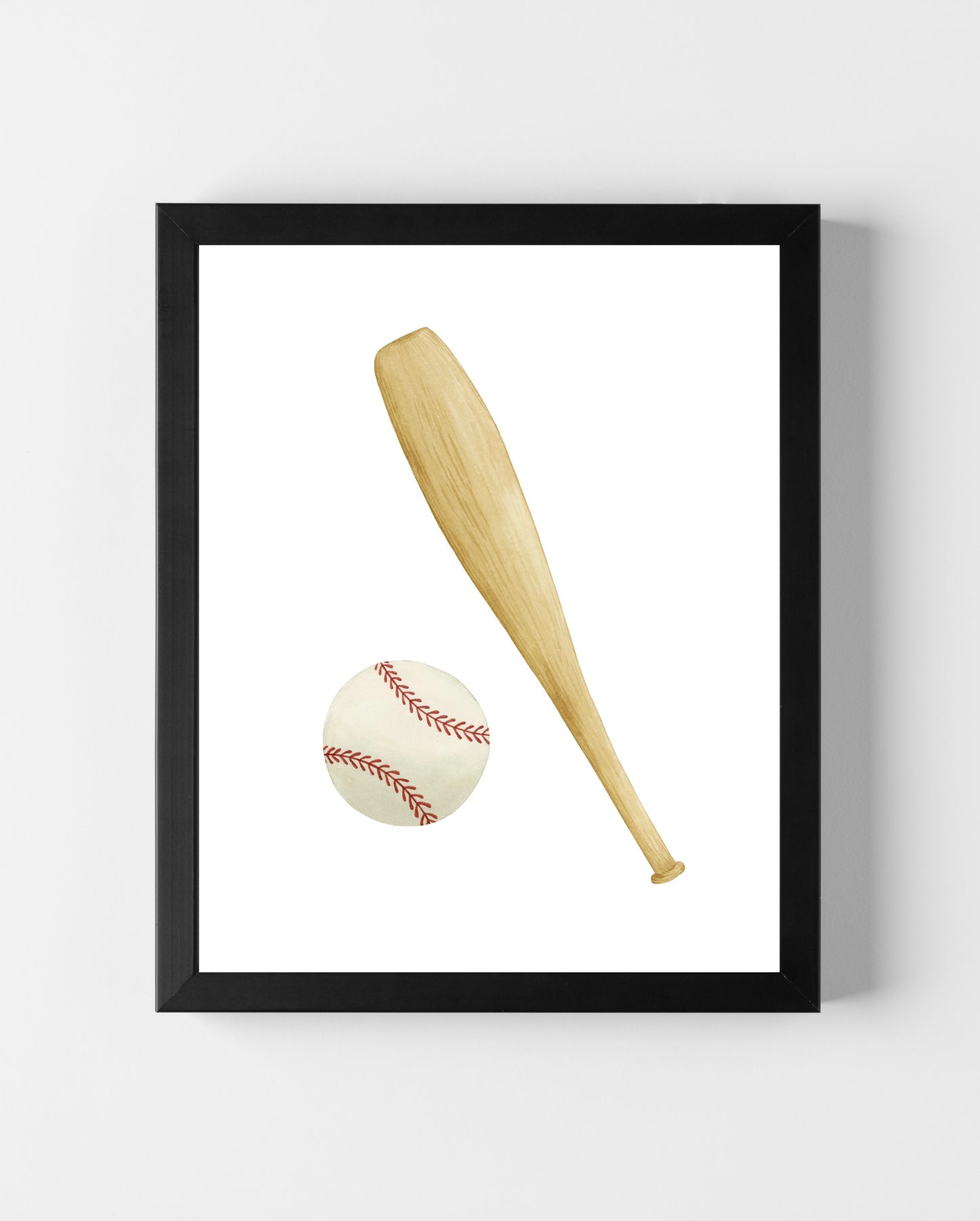 Sports Watercolor Print - Baseball