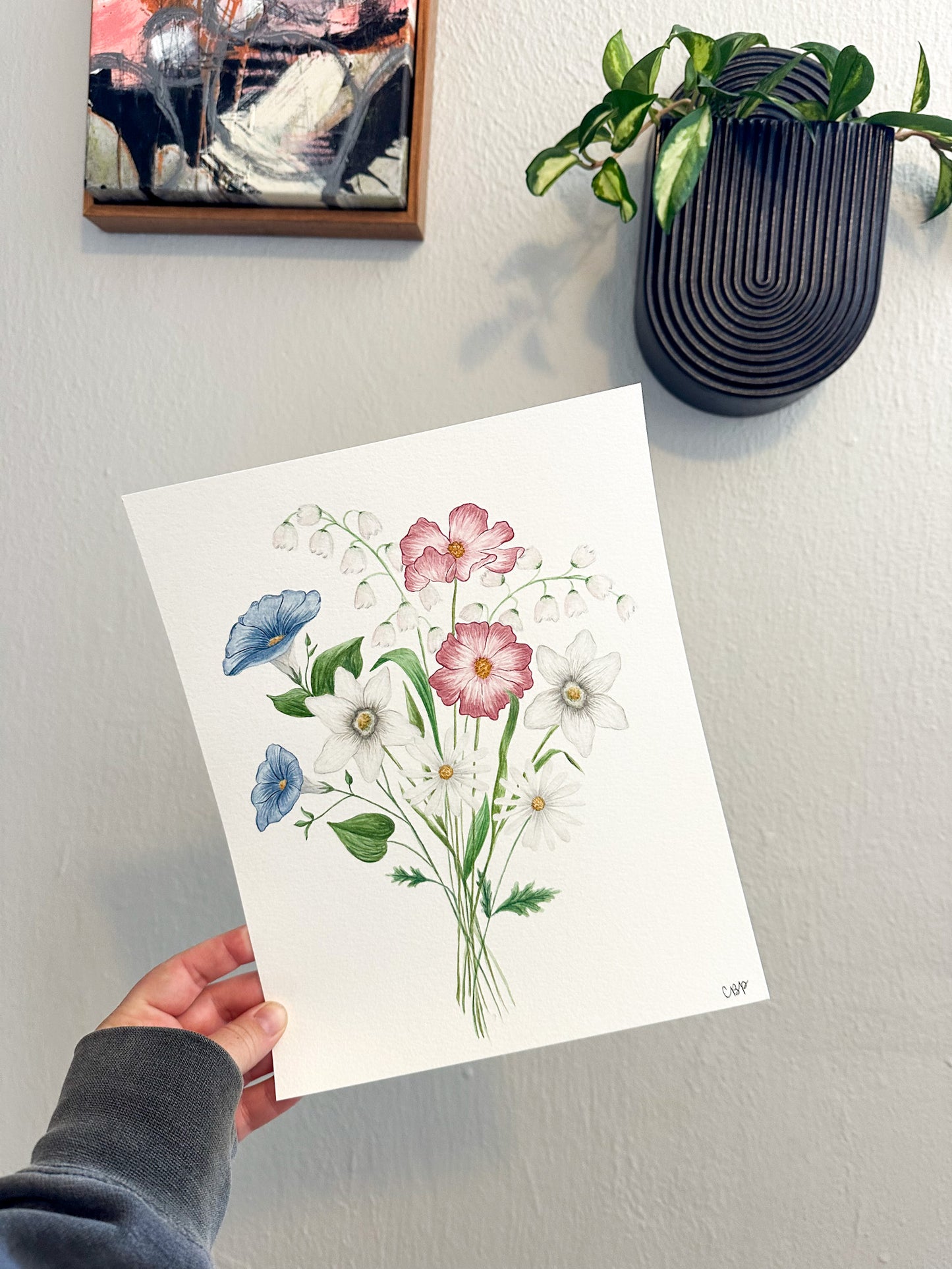 Custom Watercolor Birth Flower Bouquet