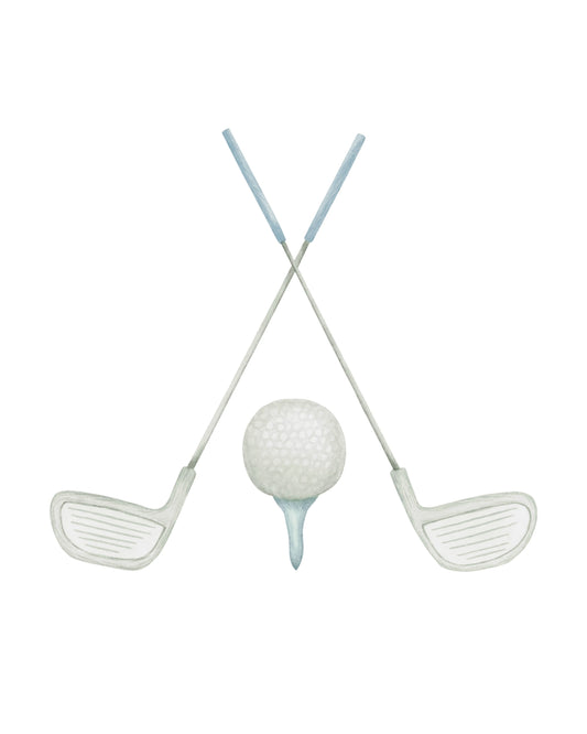 Sports Watercolor Digital Download - Golf Clubs