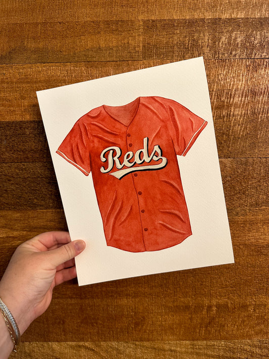 Reds Baseball Jersey Print