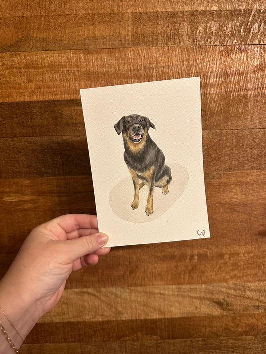 Custom Watercolor Pet Portrait